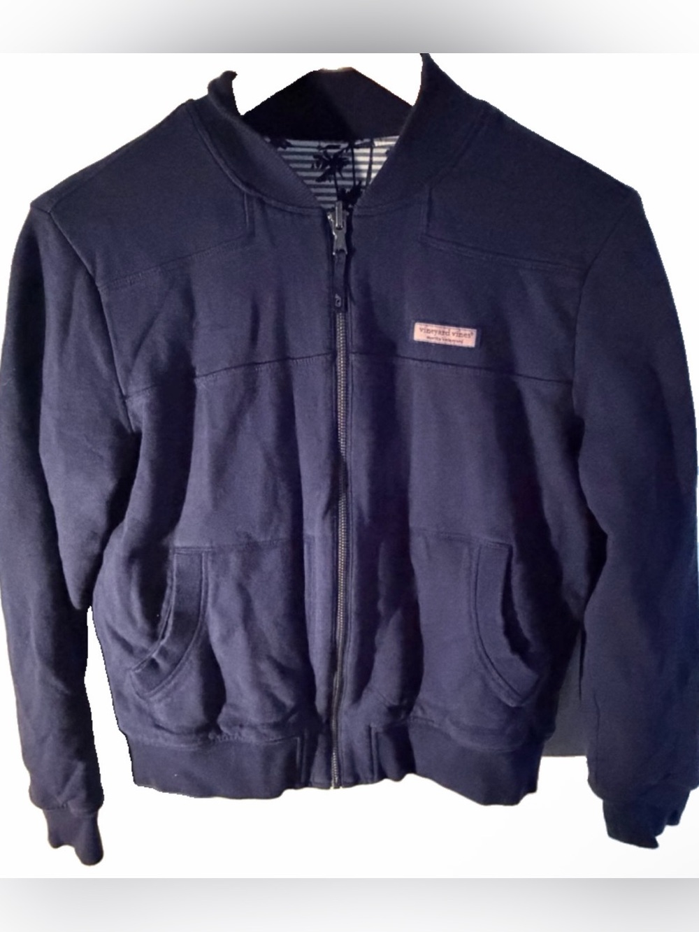 Vineyard‎ Vines Women’s Small Full Zip Reversible Sweatshirt Jacket Cropped